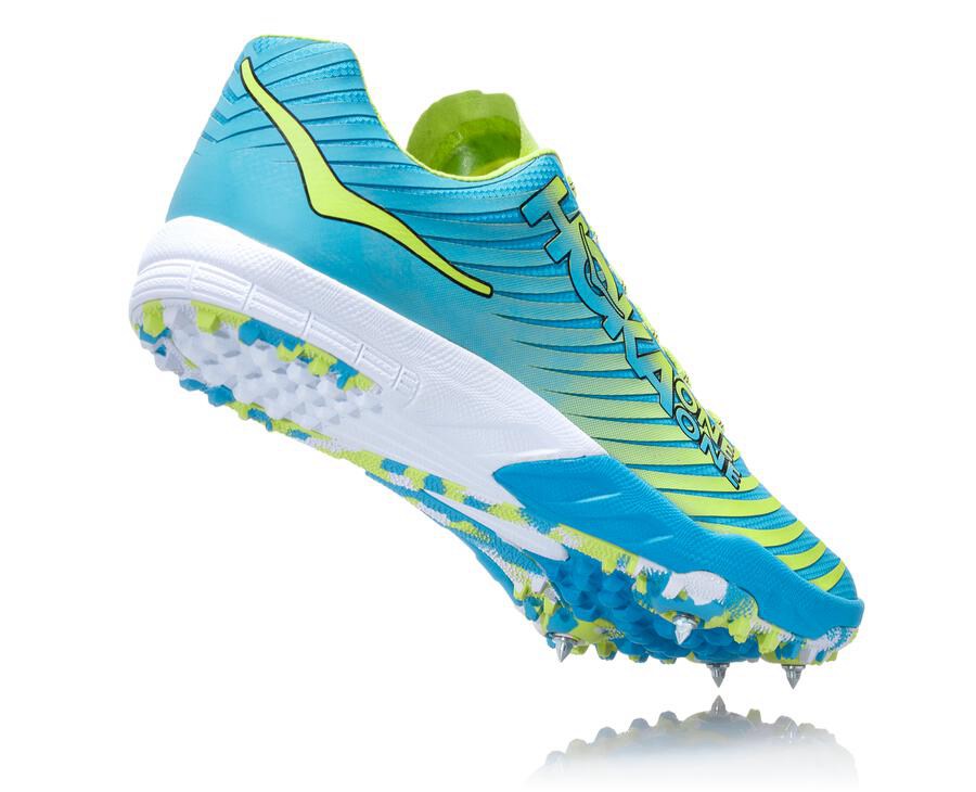 Hoka One One Spikes Womens Blue/Green - EVO XC - 06273SMHE